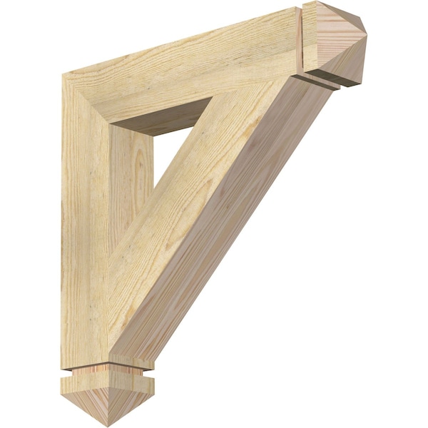 Ekena Millwork Traditional Arts & Crafts Rough Sawn Bracket, Douglas Fir, 4"W x 22"D x 22"H BKT04X22X22TRA03RDF - main